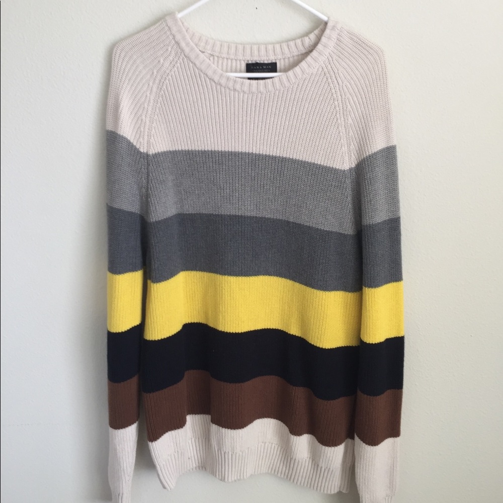 Men’s Zara multicolor striped knit sweater